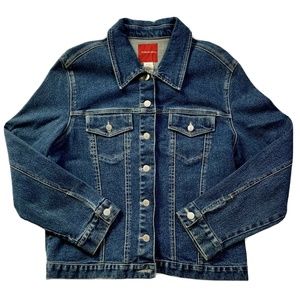 Gloria Vanderbilt Dark Wash Blue Jean Jacket Denim